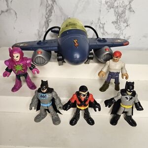Fisher-Price Imaginext Sky Racers Twister Jet toy plane And Imaginext Figures